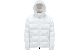 Moncler: Белый пуховик 