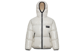 Moncler: Белый пуховик 