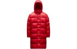 Moncler: Красный пуховик 