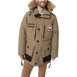 Canada Goose: Пуховик цвета хаки 