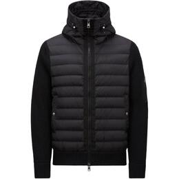 Moncler: Чёрный пуховик 