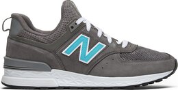 New Balance: Серые кроссовки  574