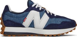 New Balance: Синие кроссовки  327