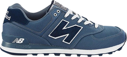 New Balance: Синие кроссовки  574