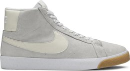 Nike: Серые кроссовки  Blazer Mid