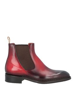 Santoni: Бордовые ботинки 