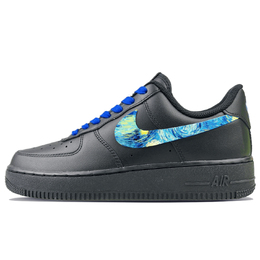 Nike: Чёрные кроссовки  Air Force 1