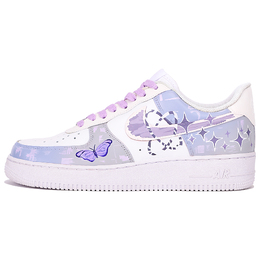 Nike: Фиолетовые кроссовки  Air Force 1