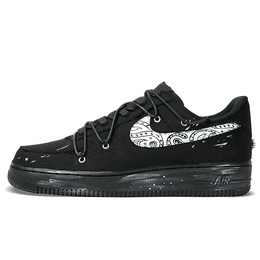 Nike: Чёрные кроссовки  Air Force 1