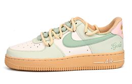 Nike: Зелёные кроссовки  Air Force 1
