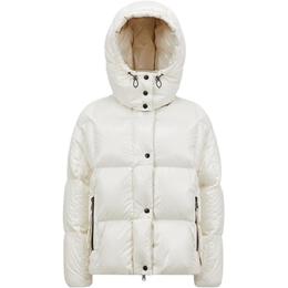 Moncler: Белый пуховик 