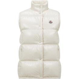 Moncler: Белый пуховик 