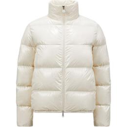 Moncler: Белый пуховик 