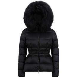 Moncler: Чёрный пуховик 