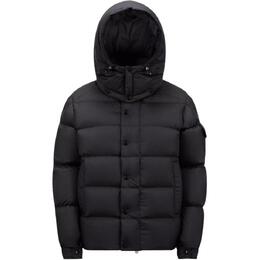 Moncler: Чёрный пуховик 