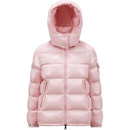 Moncler: Розовый пуховик 