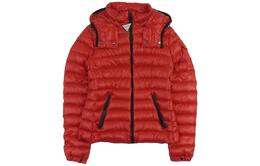 Moncler: Оранжевый пуховик 