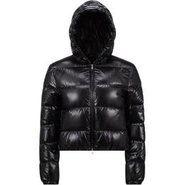 Moncler: Чёрный пуховик 