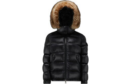 Moncler: Чёрный пуховик 