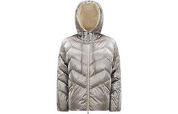 Moncler: Серый пуховик 