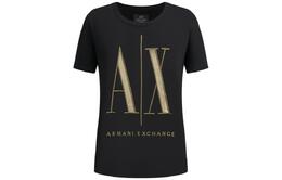 Armani Exchange: Чёрная футболка 