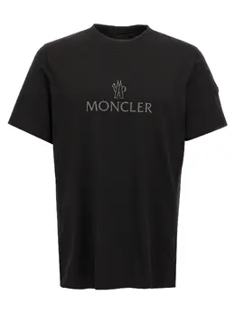 Moncler: Футболка с принтом 