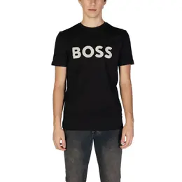 Hugo Boss: Чёрная футболка 