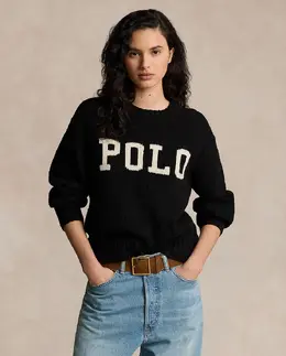 Polo Ralph Lauren: Чёрный свитер 