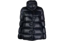 Moncler: Синий пуховик 