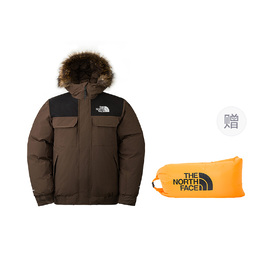 The North Face: Коричневый пуховик 