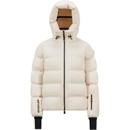 Moncler: Белый пуховик 