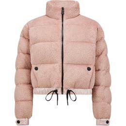 Moncler: Розовый пуховик 