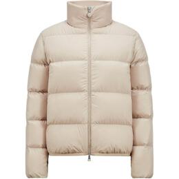 Moncler: Бежевый пуховик 