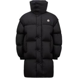 Moncler: Чёрный пуховик 