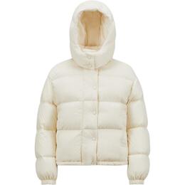 Moncler: Белый пуховик 