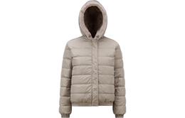 Moncler: Бежевый пуховик 