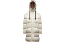 Moncler: Белый пуховик 