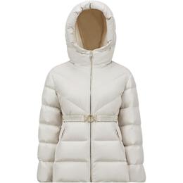 Moncler: Белый пуховик 