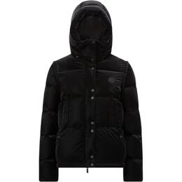 Moncler: Чёрный пуховик 