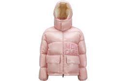 Moncler: Розовый пуховик 