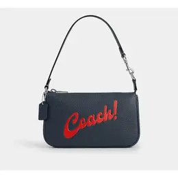 Coach: Синяя сумка 