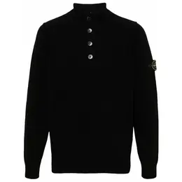 Stone Island: Чёрный свитер  Compass