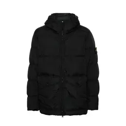 Stone Island: Чёрный пуховик  Compass