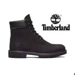 Timberland: Чёрные ботинки 