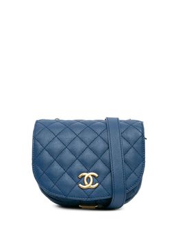 CHANEL Pre-Owned: Голубая сумка через плечо 