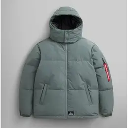 ALPHA INDUSTRIES: Серый пуховик 