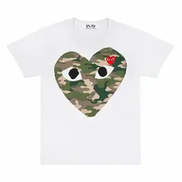 Comme des Garcons PLAY: Белая футболка  Heart