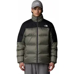 The North Face: Серый пуховик 