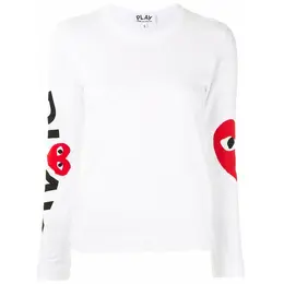 Comme des Garcons PLAY: Белый свитшот 