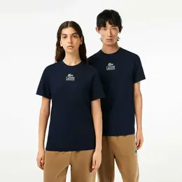 LACOSTE: Синяя футболка 